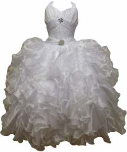 GIRLS COMMUNION DRESSES W/ BROACH